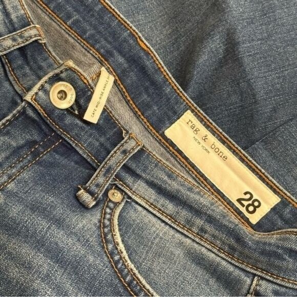 Rag & Bone Cate Mid-Rise Ankle Skinny Jeans Comfort Capsule Summer Travel 28 - Picture 7 of 10